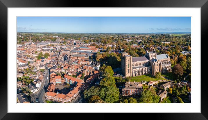 Ripon And Its Cathedral Framed Mounted Print by Apollo Aerial Photography