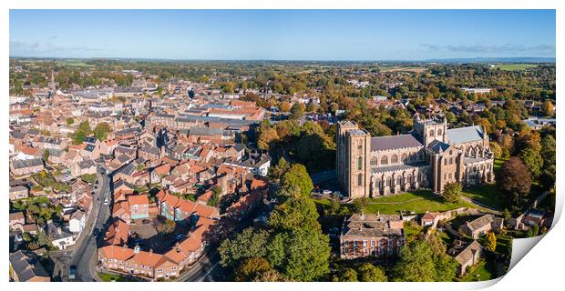 Ripon And Its Cathedral Print by Apollo Aerial Photography