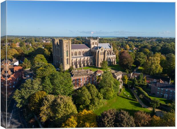 Ripon Cathedral From The Air Canvas Print by Apollo Aerial Photography