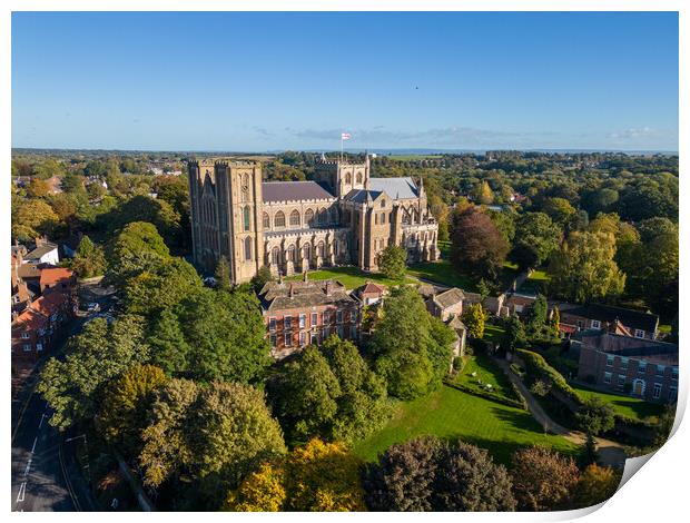Ripon Cathedral From The Air Print by Apollo Aerial Photography