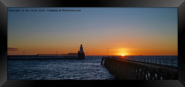 October Sunrise at the mouth of the River Blyth -  Framed Print by Jim Jones