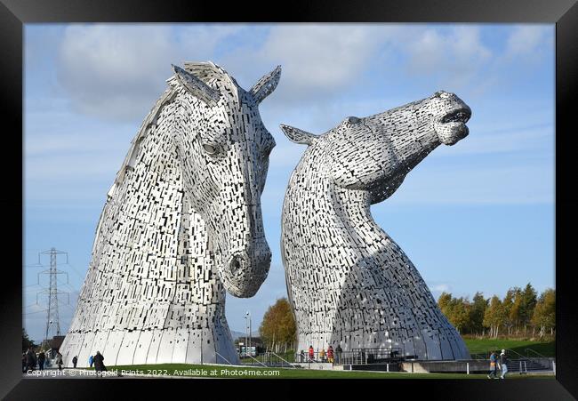 The Kelpies , the Helix , Falkirk Framed Print by Photogold Prints