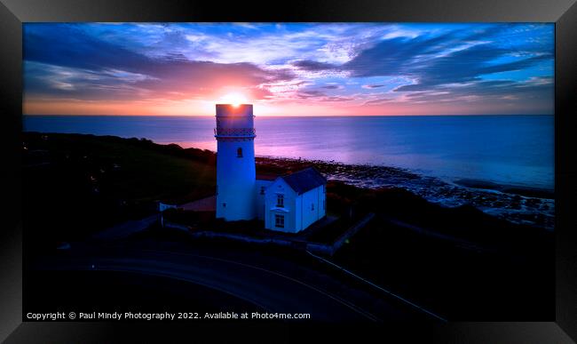 Sunset Over Old Hunstanton Lighthouse Framed Print by Paul Mindy Photography