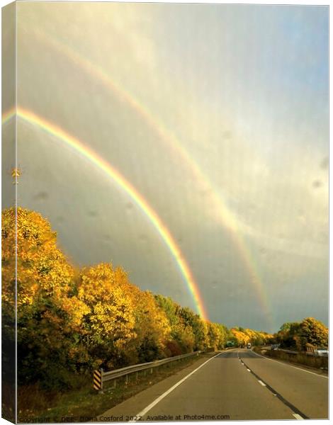 Elusive pot of gold at Rainbows end Canvas Print by DEE- Diana Cosford