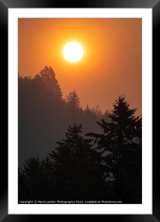 Sunrise over the Ridge Framed Mounted Print by Pierre Leclerc Photography