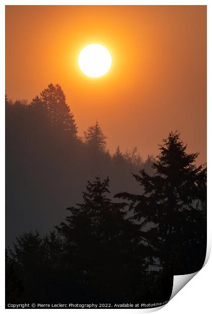 Sunrise over the Ridge Print by Pierre Leclerc Photography