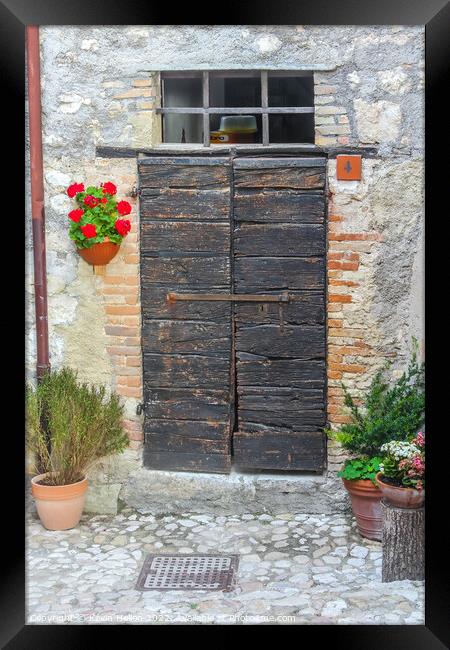 House number 4, Labro, Lazio, Italy Framed Print by Kevin Hellon