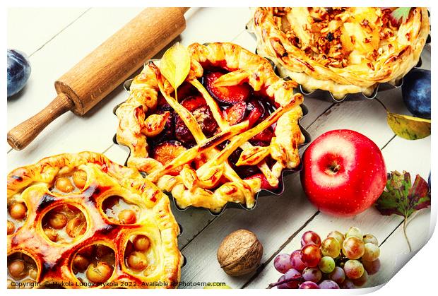 Pastry with autumn fruits Print by Mykola Lunov Mykola