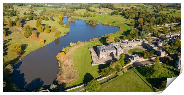 Ripley Castle From The Air Print by Apollo Aerial Photography