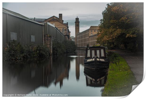 Autumn Days - Saltaire Print by Richard Perks