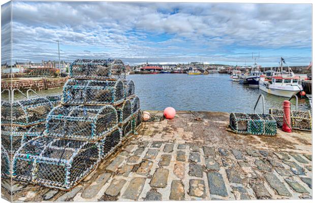 Fish Creels Arbroath Canvas Print by Valerie Paterson