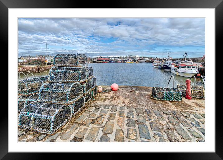 Fish Creels Arbroath Framed Mounted Print by Valerie Paterson