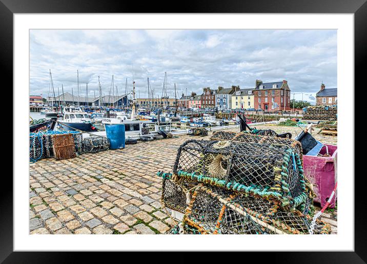 Fishing Harbour Arbroath Framed Mounted Print by Valerie Paterson