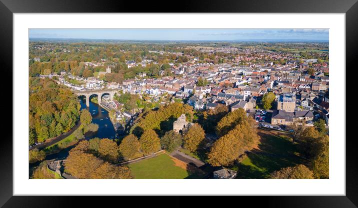 Knaresborough Panoramic Framed Mounted Print by Apollo Aerial Photography