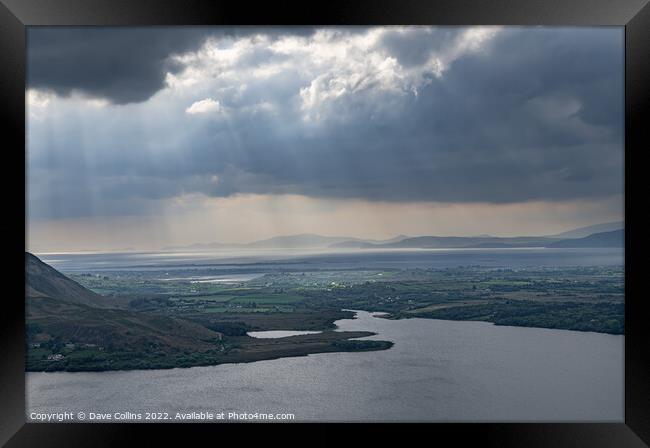 Looking North West at Lough Caragh on the Iveragh Peninsula in County Kerry, Ireland Framed Print by Dave Collins