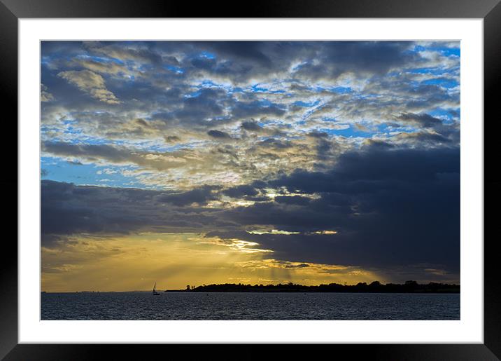 Running out at sunset Framed Mounted Print by Gary Eason