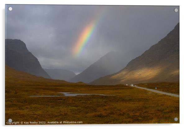 Glencoe rainbow Acrylic by Kay Roxby