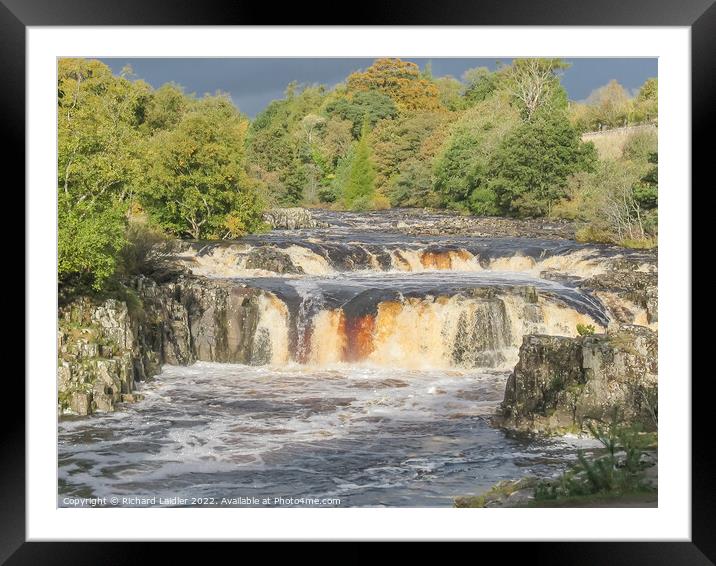 Autumn Drama at Low Force Waterfall, Teesdale Framed Mounted Print by Richard Laidler