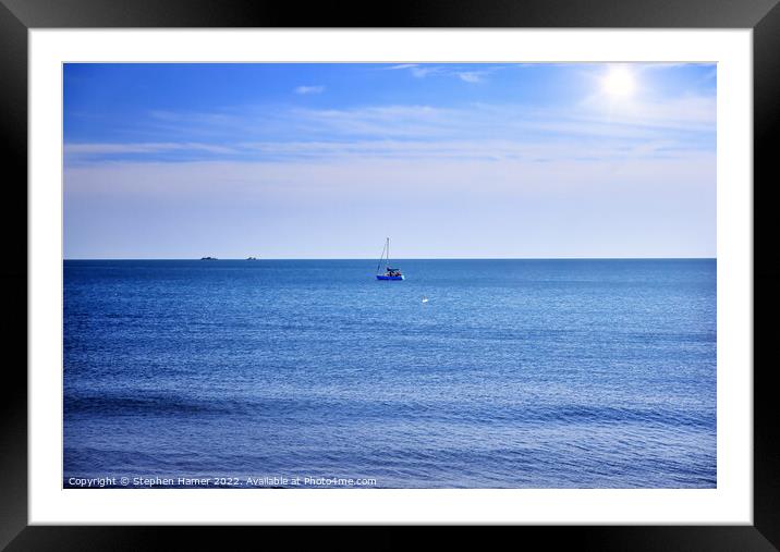 Sailing into the Blue Framed Mounted Print by Stephen Hamer