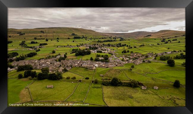 Hawes from the Air Framed Print by Chris Gurton