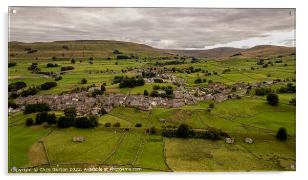 Hawes from the Air Acrylic by Chris Gurton