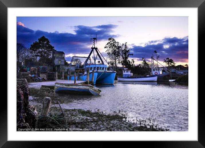 Blue Hour Magic in Brancaster Staithe Framed Mounted Print by Jim Key