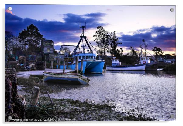 Blue Hour Magic in Brancaster Staithe Acrylic by Jim Key