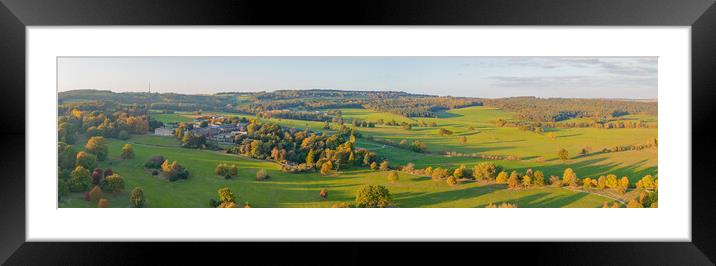 Cannon Hall Panoramic Framed Mounted Print by Apollo Aerial Photography