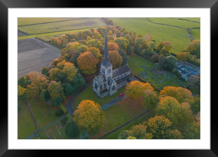Wentworth in Autumn Framed Mounted Print by Apollo Aerial Photography