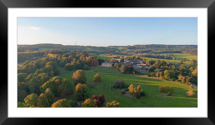 Cannon Hall and Grounds From The Air Framed Mounted Print by Apollo Aerial Photography