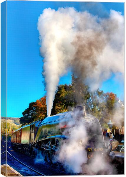 Sir Nigel Gresley's Dramatic Departure Canvas Print by Trevor Camp