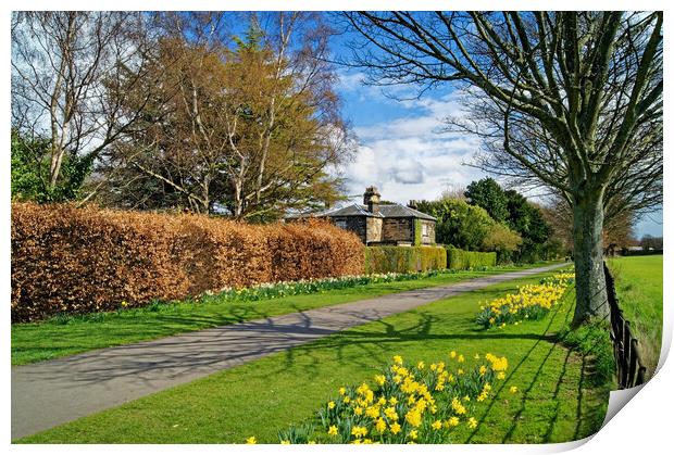 Church Drive and Friars House, Wentworth. Print by Darren Galpin