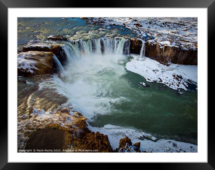 Godafoss waterfall, Iceland Framed Mounted Print by Paulo Rocha