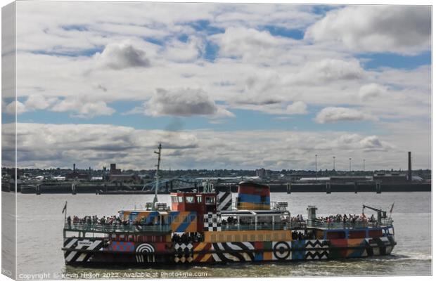 Ferry across the Mersey,  Canvas Print by Kevin Hellon