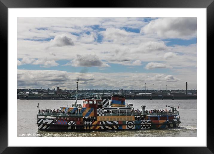 Ferry across the Mersey,  Framed Mounted Print by Kevin Hellon