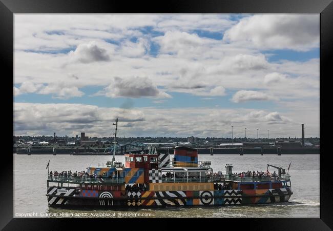 Ferry across the Mersey,  Framed Print by Kevin Hellon