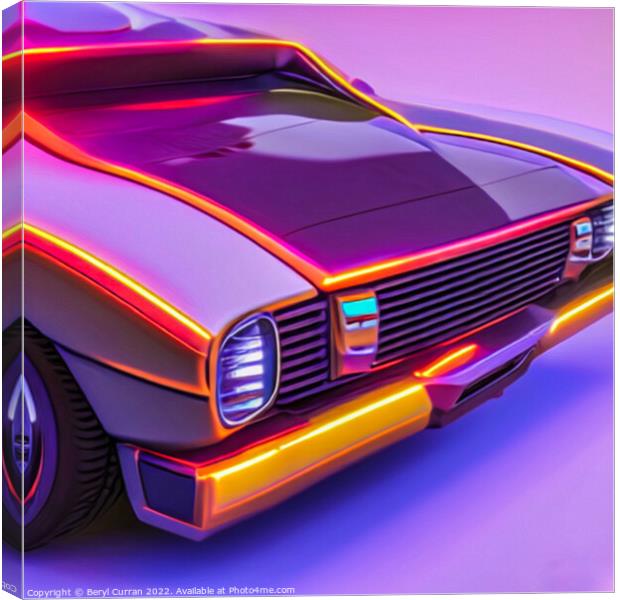 Neon Blast Cruiser Canvas Print by Beryl Curran