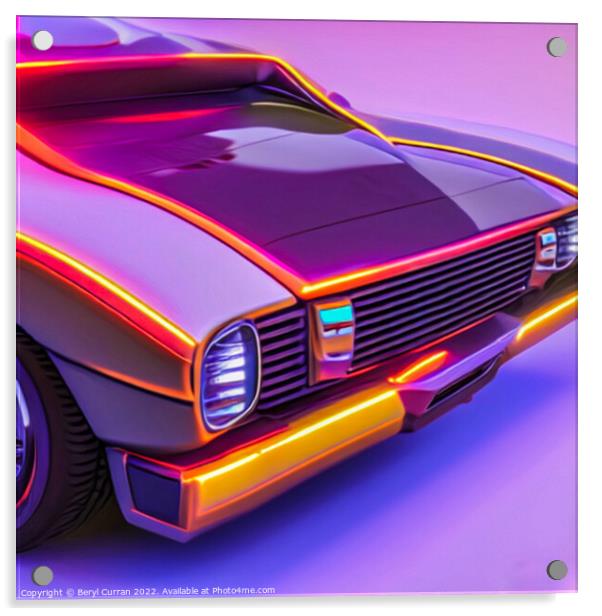 Neon Blast Cruiser Acrylic by Beryl Curran