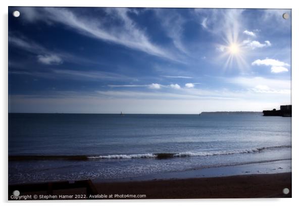 Radiant Sunrise over Tor Bay Acrylic by Stephen Hamer