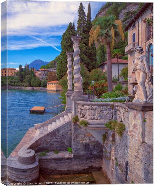 Villa Monastero, noble mansion on Lake Como Canvas Print by Claudio Lepri