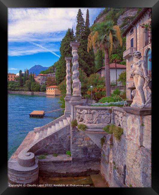 Villa Monastero, noble mansion on Lake Como Framed Print by Claudio Lepri