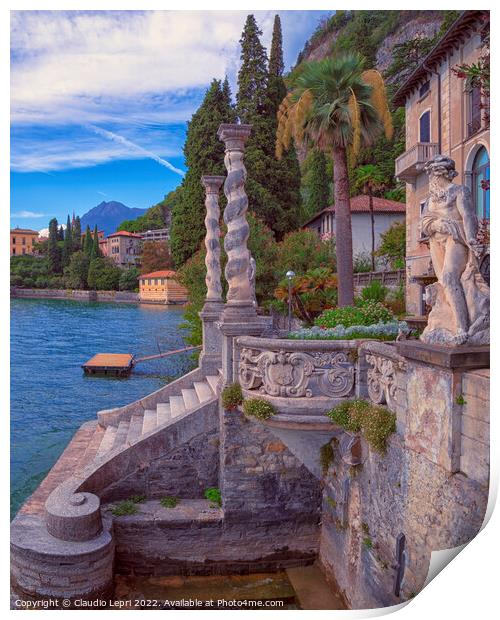 Villa Monastero, noble mansion on Lake Como Print by Claudio Lepri