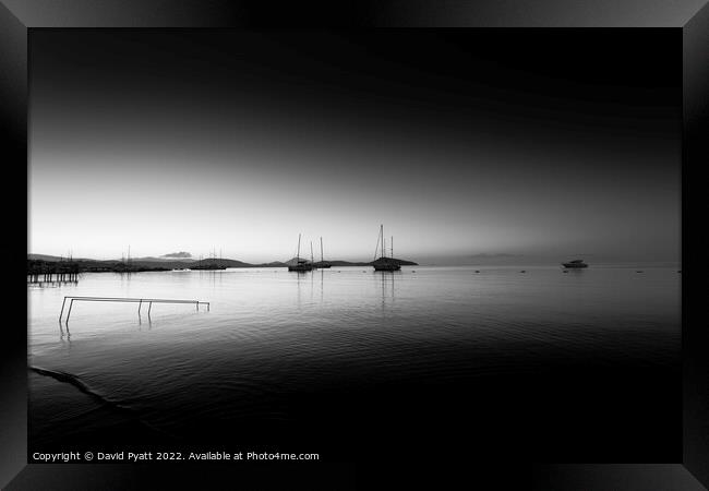 Mediterranean Dawn Vista Framed Print by David Pyatt