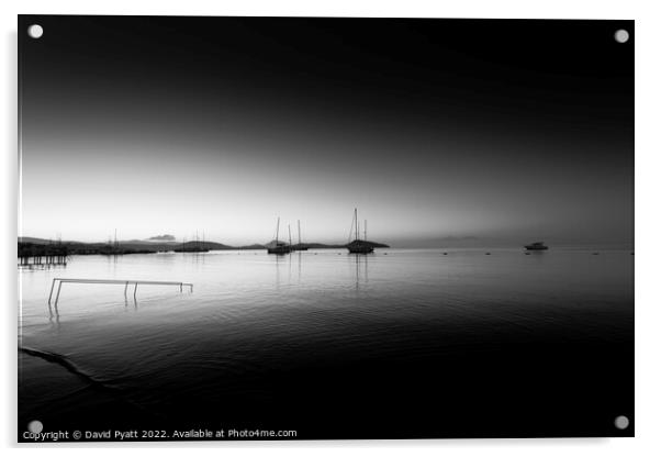 Mediterranean Dawn Vista Acrylic by David Pyatt