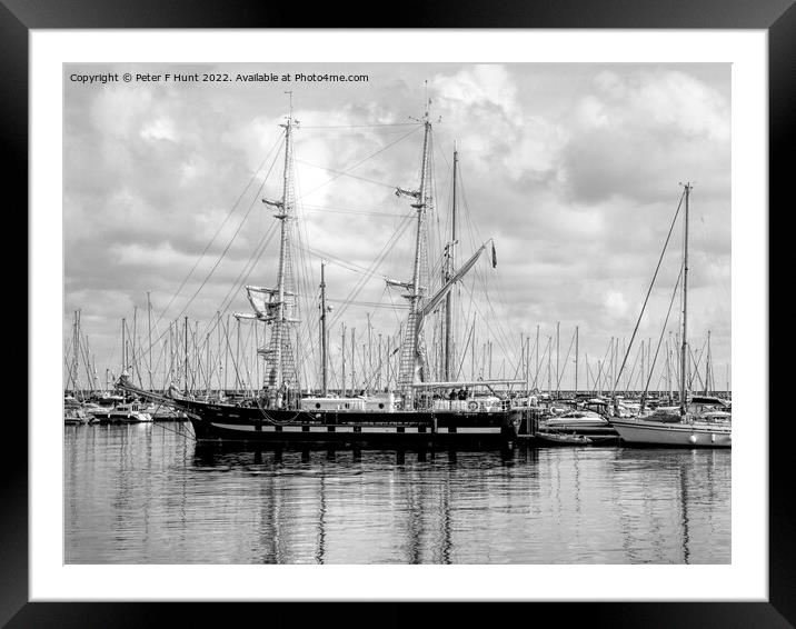 TS Royalist Mono Framed Mounted Print by Peter F Hunt