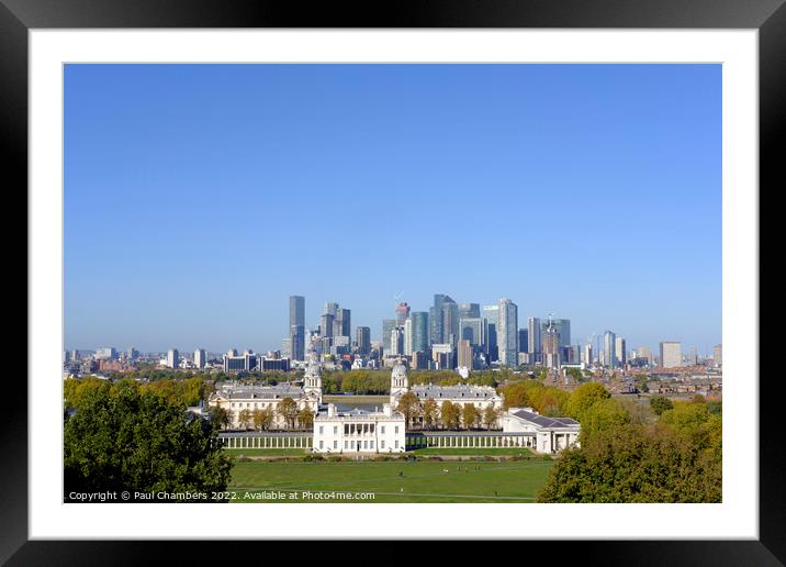 Majestic view of Greenwich University Framed Mounted Print by Paul Chambers