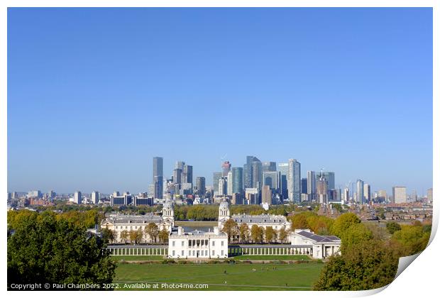 Majestic view of Greenwich University Print by Paul Chambers