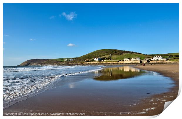 Croyde Beach in North Devon Print by Rosie Spooner