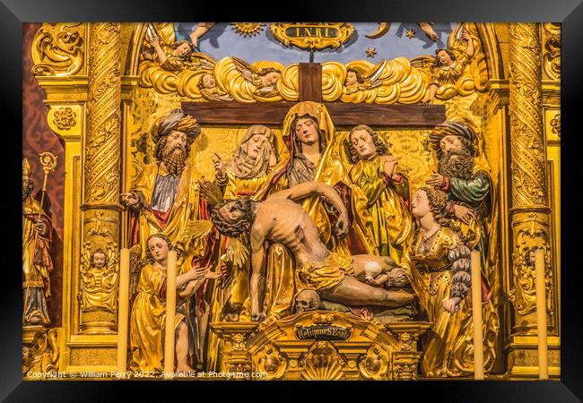 Mary Pieta Altar Saint Leodegar Church Lucerne Switzerland  Framed Print by William Perry