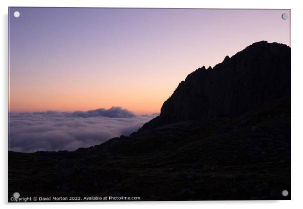 Dawn in the Picos De Europa with Cloud Inversion Acrylic by David Morton